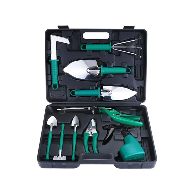 10 Pcs Of Garden Tool Set Garden Tools With Carrying Case Xf0902