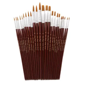 12 PCs Pointed Nylon Hair Watercolor Brush Pen Wine Red Rod Brush