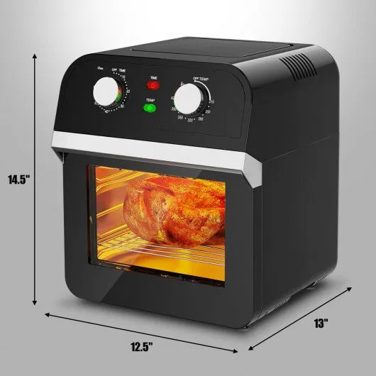 12.7QT 1600W Rotisserie Dehydrator Convection Air Fryer Oven