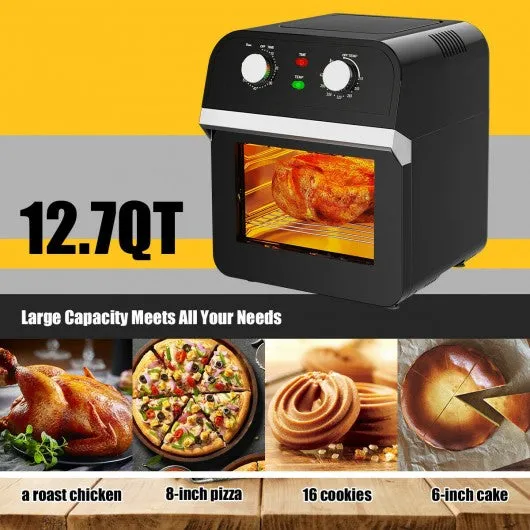 12.7QT 1600W Rotisserie Dehydrator Convection Air Fryer Oven