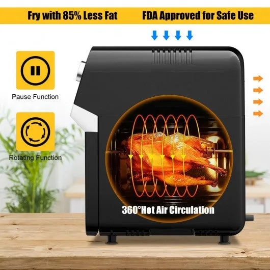 12.7QT 1600W Rotisserie Dehydrator Convection Air Fryer Oven