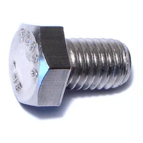 1/2"-13 x 3/4" 18-8 Stainless Steel Coarse Thread Hex Cap Screws (10 pcs.)