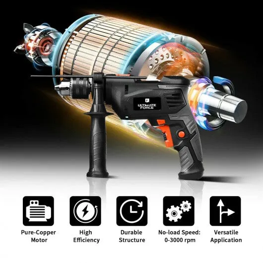 1/2" Electric Corded Impact Hammer Drill Variable Speed