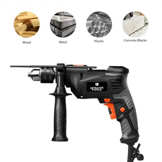 1/2" Electric Corded Impact Hammer Drill Variable Speed