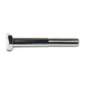 1/4"-28 x 2" Chrome Plated Grade 5 Steel Fine Thread Hex Cap Screws (10 pcs.)