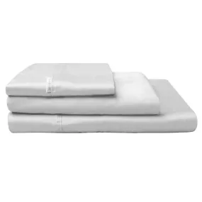 300TC Cotton Percale Sheet Set Silver by Logan and Mason