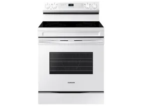 6.3 cu. ft. Smart Freestanding Electric Range with Steam Clean in White