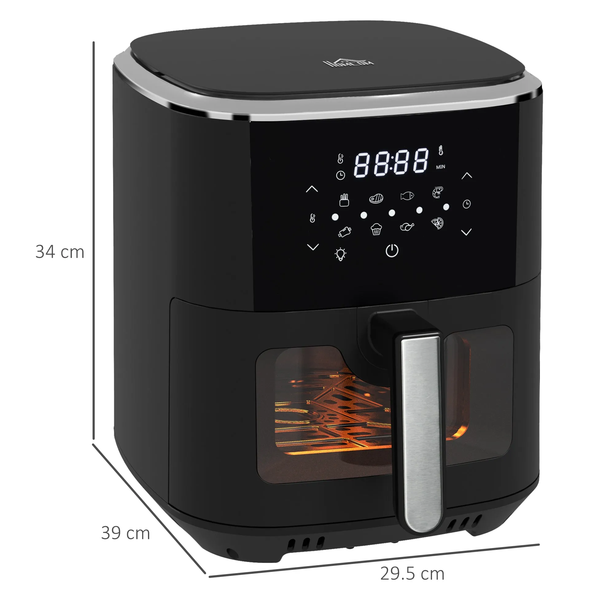 6.7L 4 in 1 Air Fryer, Bake, Roast and Dehydrator with Digital Display, Rapid Air Circulation, Adjustable Temperature, Timer