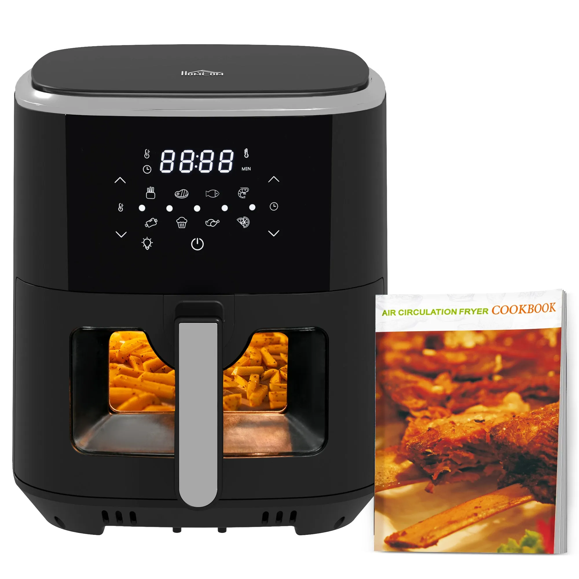 6.7L 4 in 1 Air Fryer, Bake, Roast and Dehydrator with Digital Display, Rapid Air Circulation, Adjustable Temperature, Timer