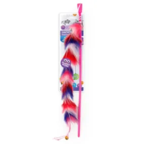 AFP Furry Ball Cat Long Fluff Wand - Red