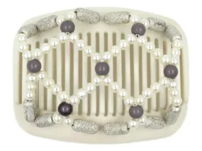 African Butterfly Hair Comb - Ndalena White 02