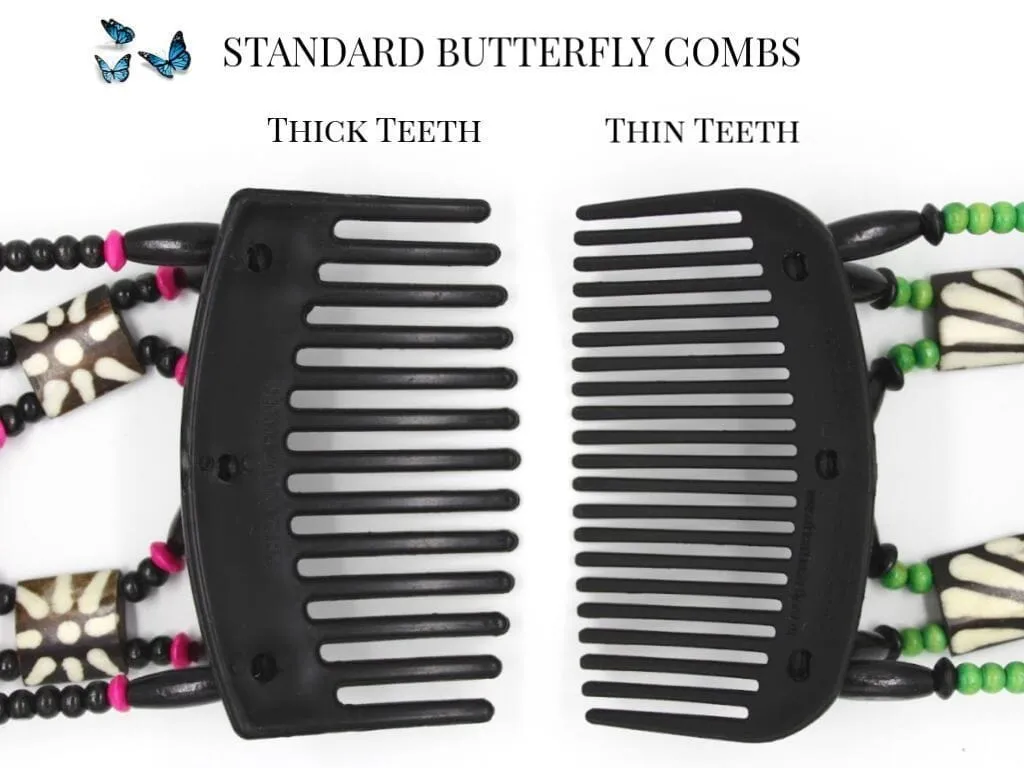 African Butterfly Hair Comb - Tripla Brown 61