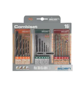 Alpen | Drill Bit Combi Set Wood Metal & Masonry 3Pk