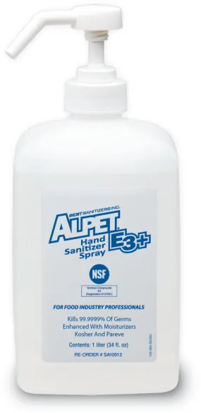 Alpet E3 Plus Hand Sanitizer Spray, 1000 mL (6/ea)