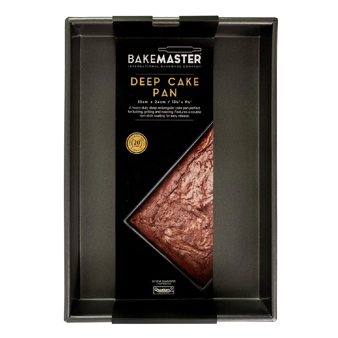 Bakemaster Rectangular Deep Cake Pan 35x24x5cm