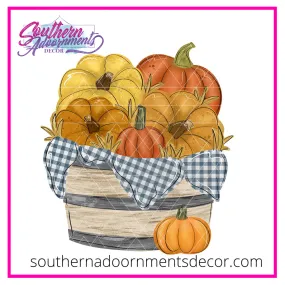 Basket of Pumpkins Template & Digital Cut File