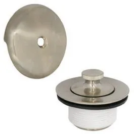 Bath Drain Kit With Lift & Turn Stopper, Brushed Nickel