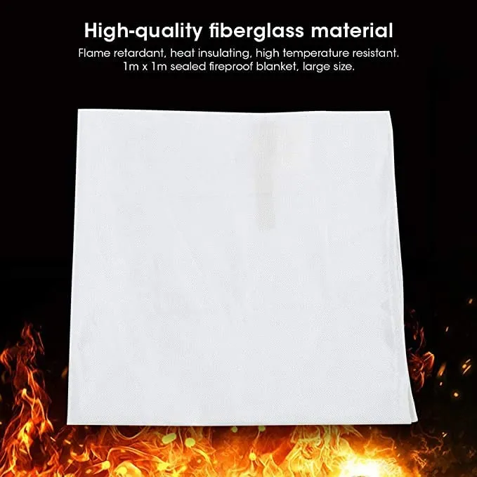 Bd Freefall Fire Blankets for Industries Hotels Kitchen Camping Home Flame Retardant Fiber Glass Material Fire Suppression Blanket 1 x 2 mtr (Fire Blanket 420gsm)