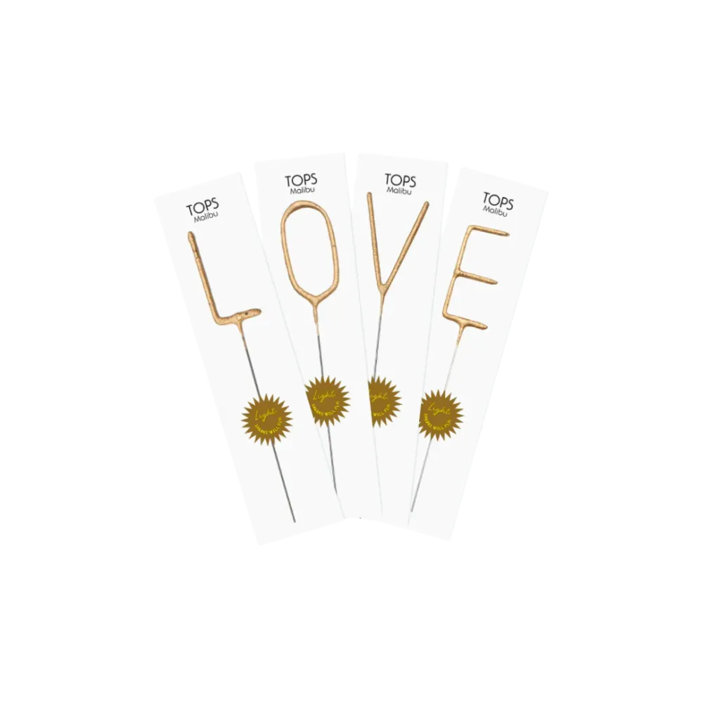 Big LOVE Golden Sparkler Wands