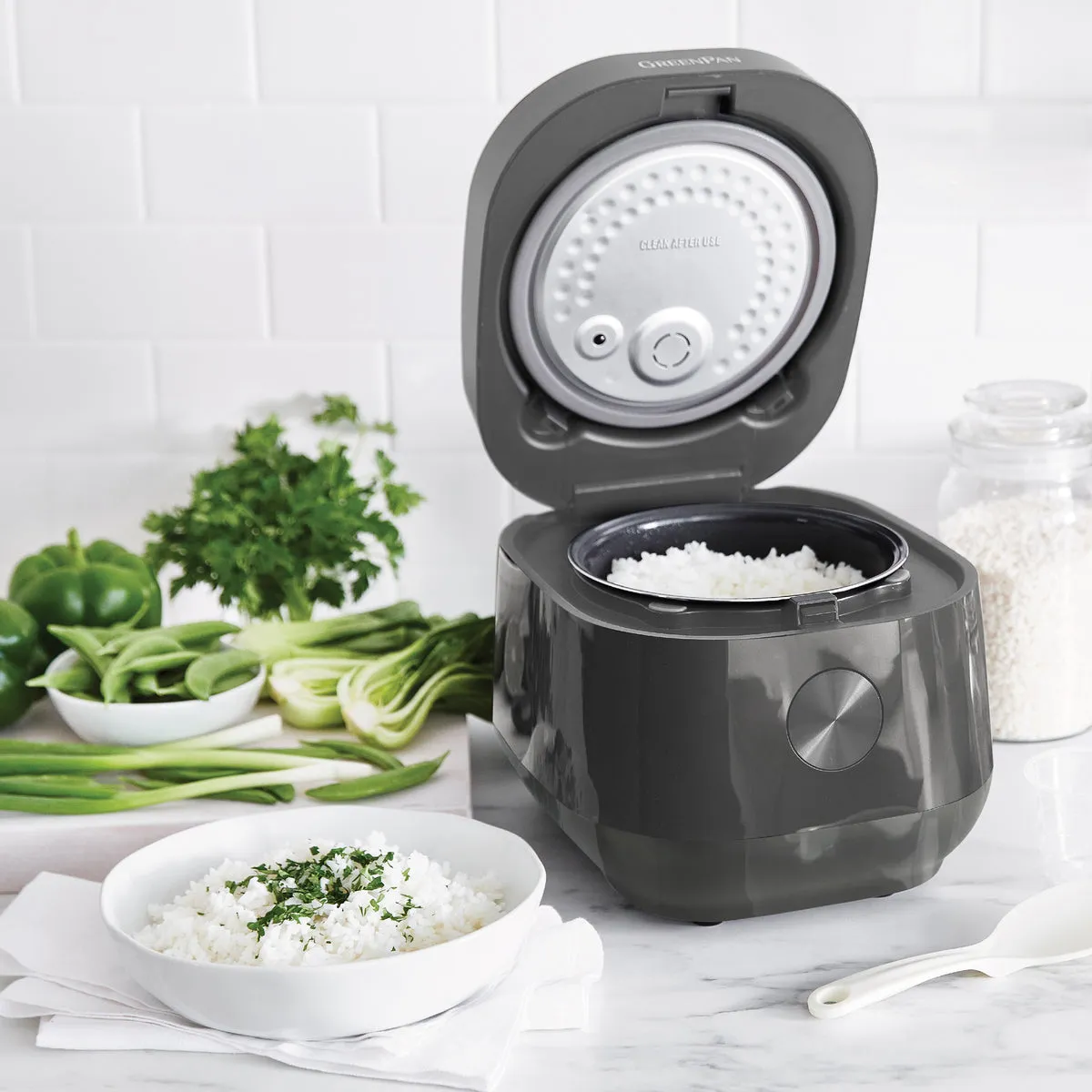 Bistro 8-Cup Carb-Reducing Rice Cooker | Graphite