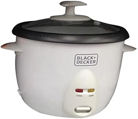 Black Decker, 350W 1 L, 4.2 Cup Rice Cooker, White, RC1050