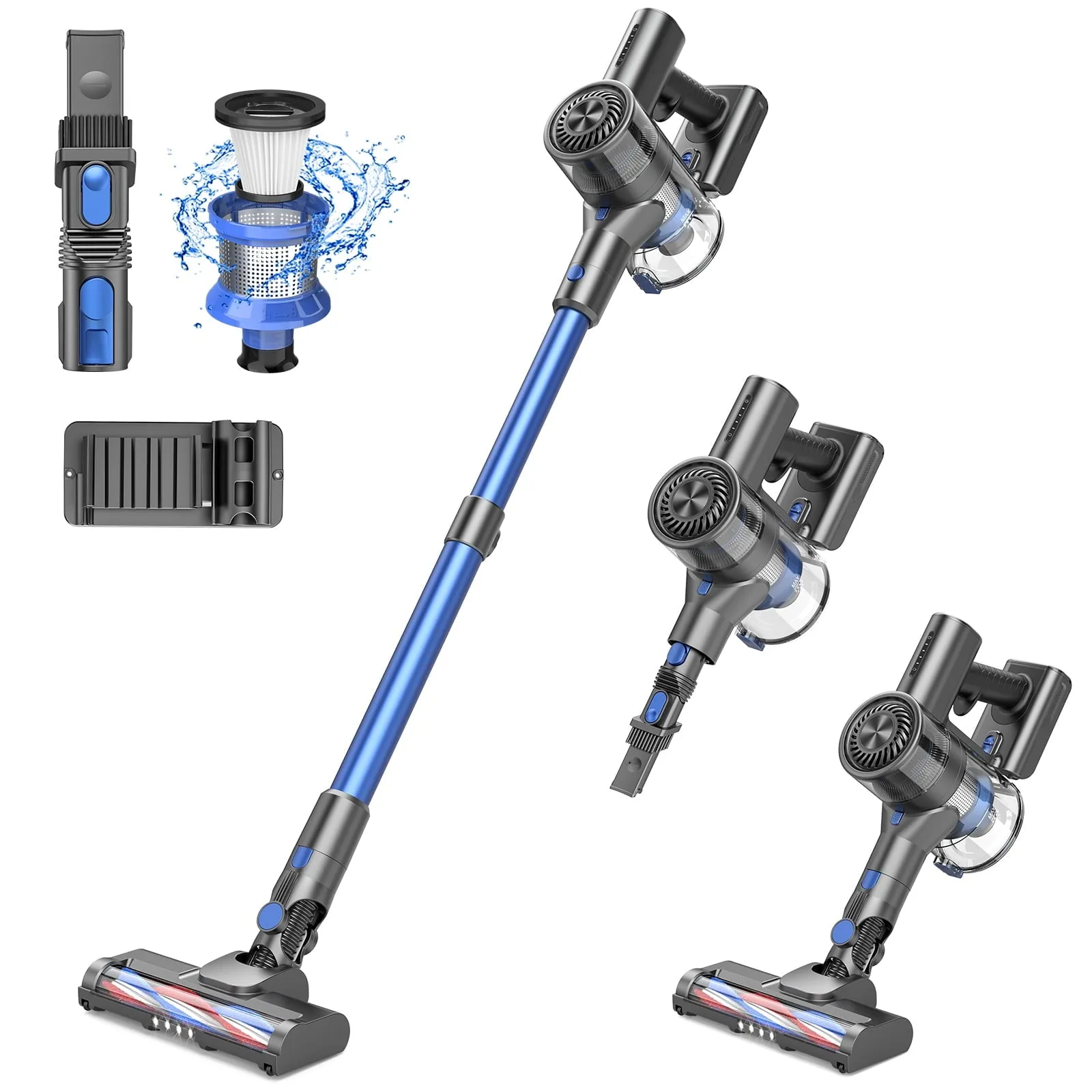 Bossdan Cordless Vacuum, Blue - Lightweight