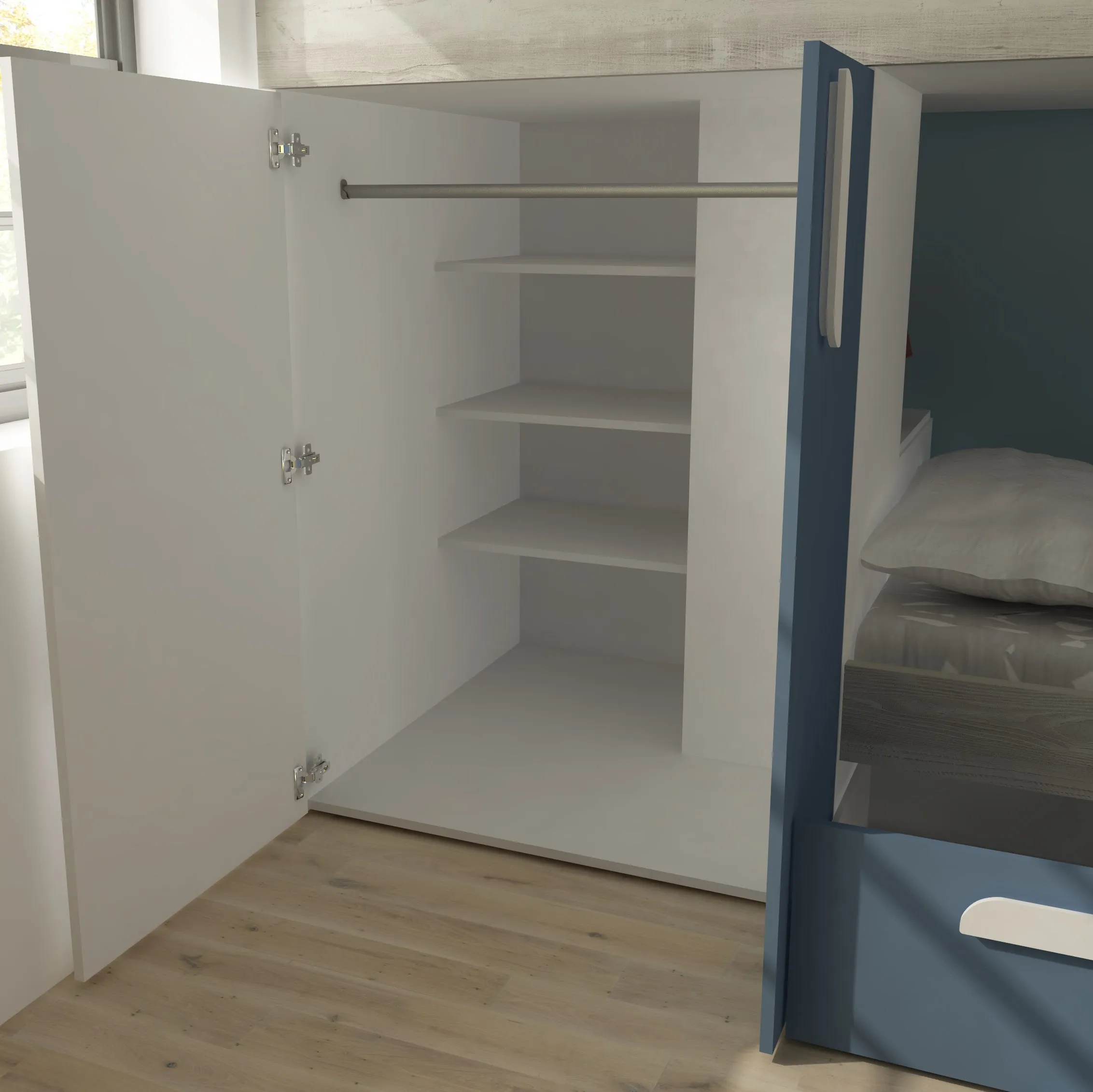 Bunk Bed with Wardrobe & Storage, Barca  Trasman