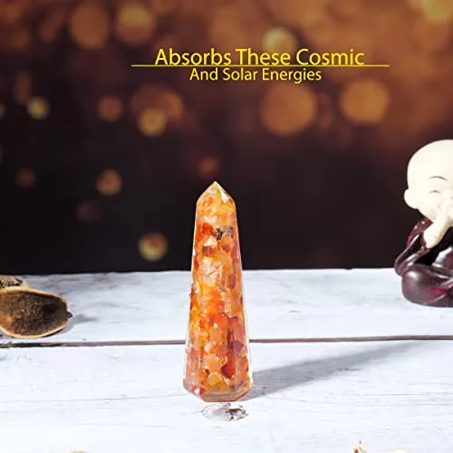 Carnelian Crystal Points Orgonite Energy Wand