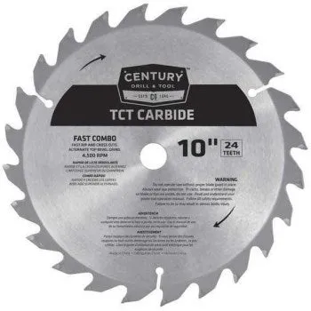 Century Drill & Tool 09930 10 24t Carbide Blade