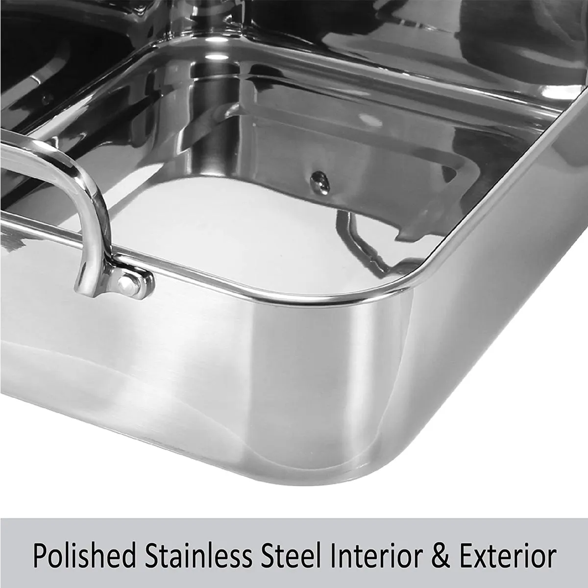 Chantal Stainless Steel Roaster w/ Nonstick Rack (15.5" L x 12.25" W x 4" H)