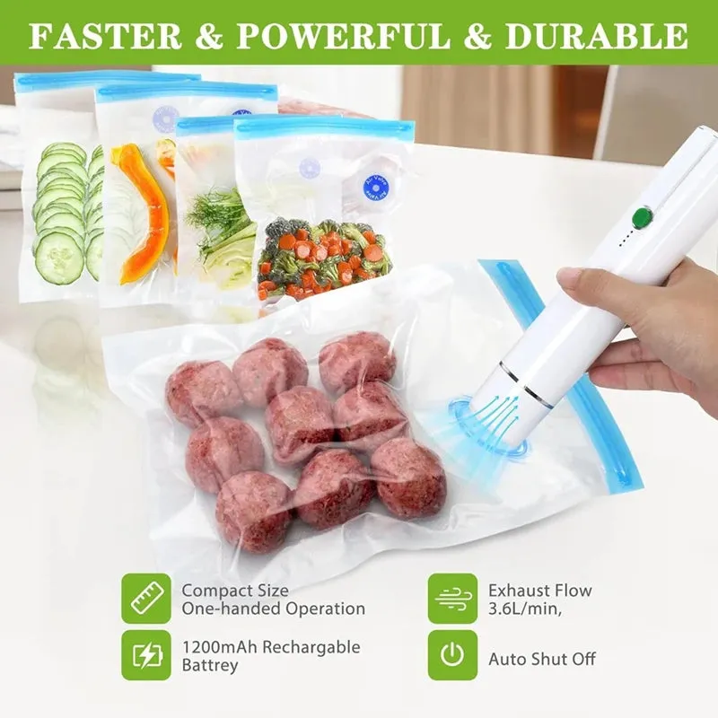 Cordless Handheld Vacuum Sealer – Preserve Food Freshness