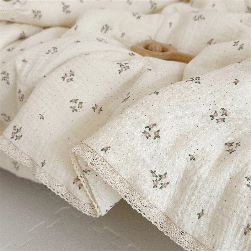 Cotton Muslin Baby Quilt - Primrose