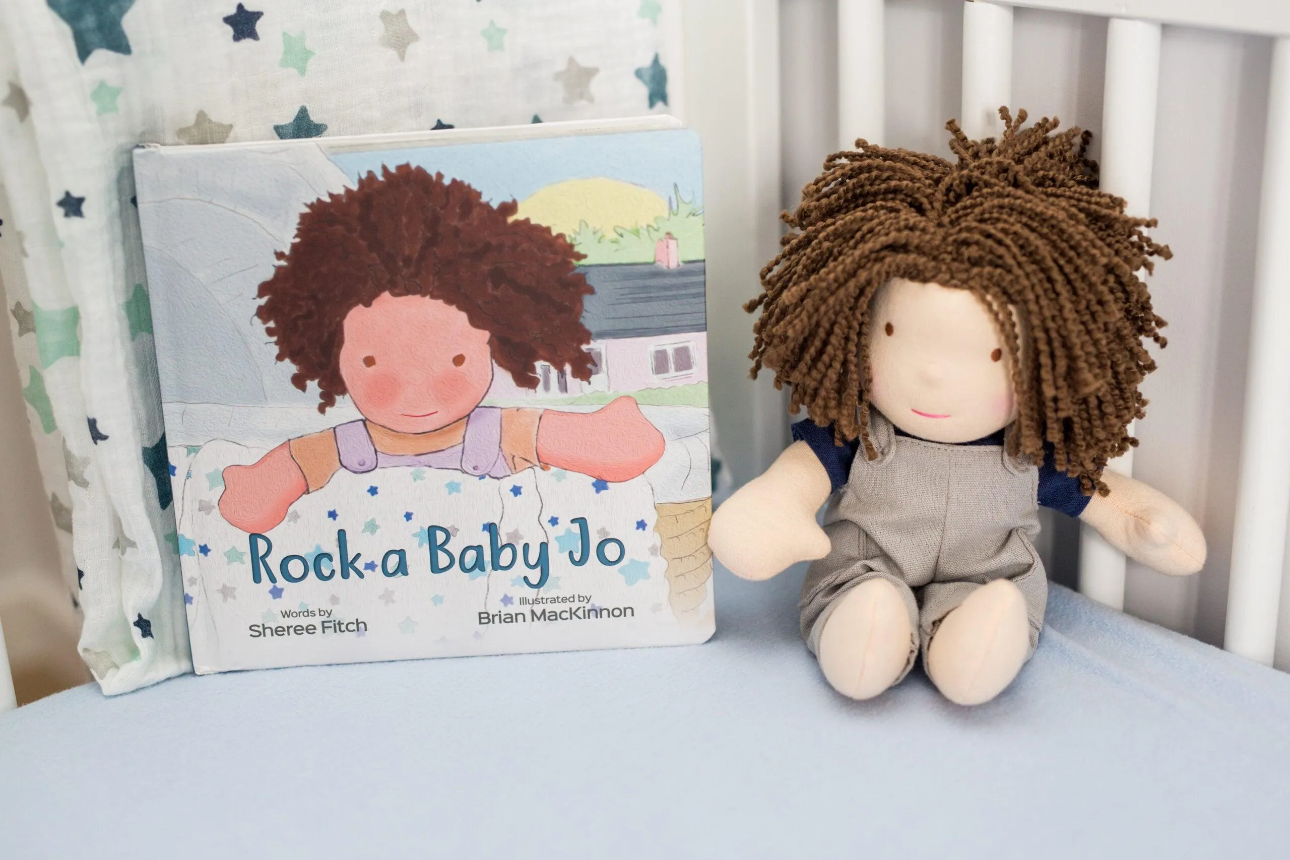 Cotton Swaddle & Book GIFT SET - Rock-A-Baby-Jo