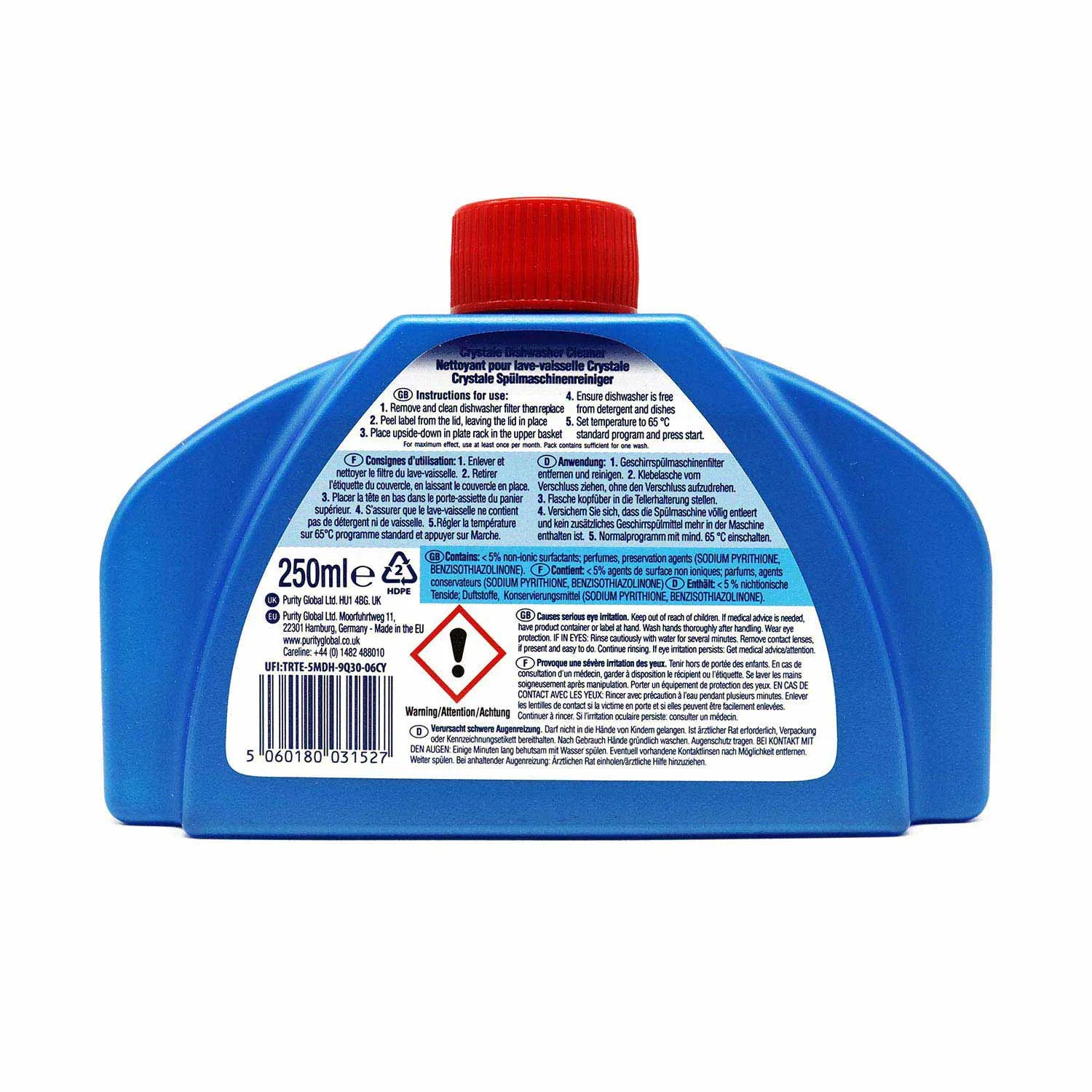 Crystale Dishwasher Cleaner 250ML Blue