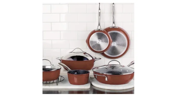 Curtis Stone Dura-Pan Nonstick 10-piece Chef's Cookware Set (Open Box) - Ships Quick!