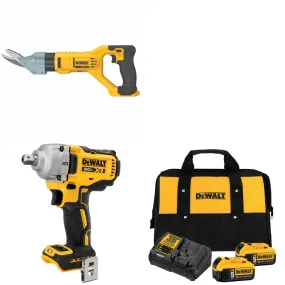 DeWalt DCF892B 20V MAX Impact Wrench w/ DCS498B Shears & FREE Battery 2-Pack