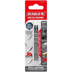 Diablo Metal Demon 5/32 in. X 3 in. L Metal Drill Bit 3-Flat Shank 1 pc