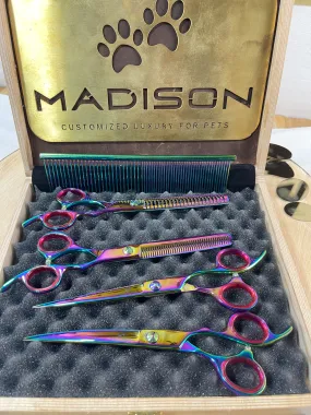 Dog and Cat Multicolor Grooming Scissors