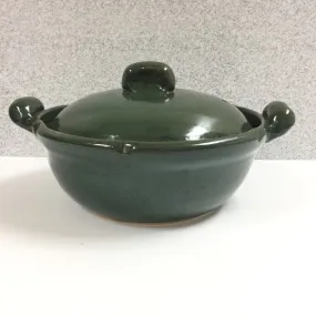 DONABE POT BANKO YAKI WARE - YUURAKUGAMA GREEN