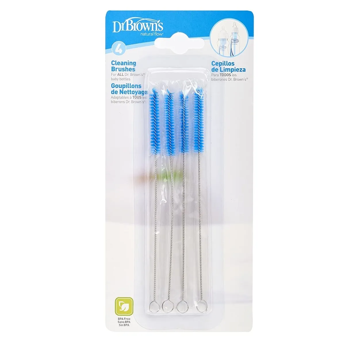 Dr.Brown's Cleaning Brush 4-Pack - Blue