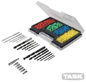 Drill Bits & Wall Plug Set 300 Piece