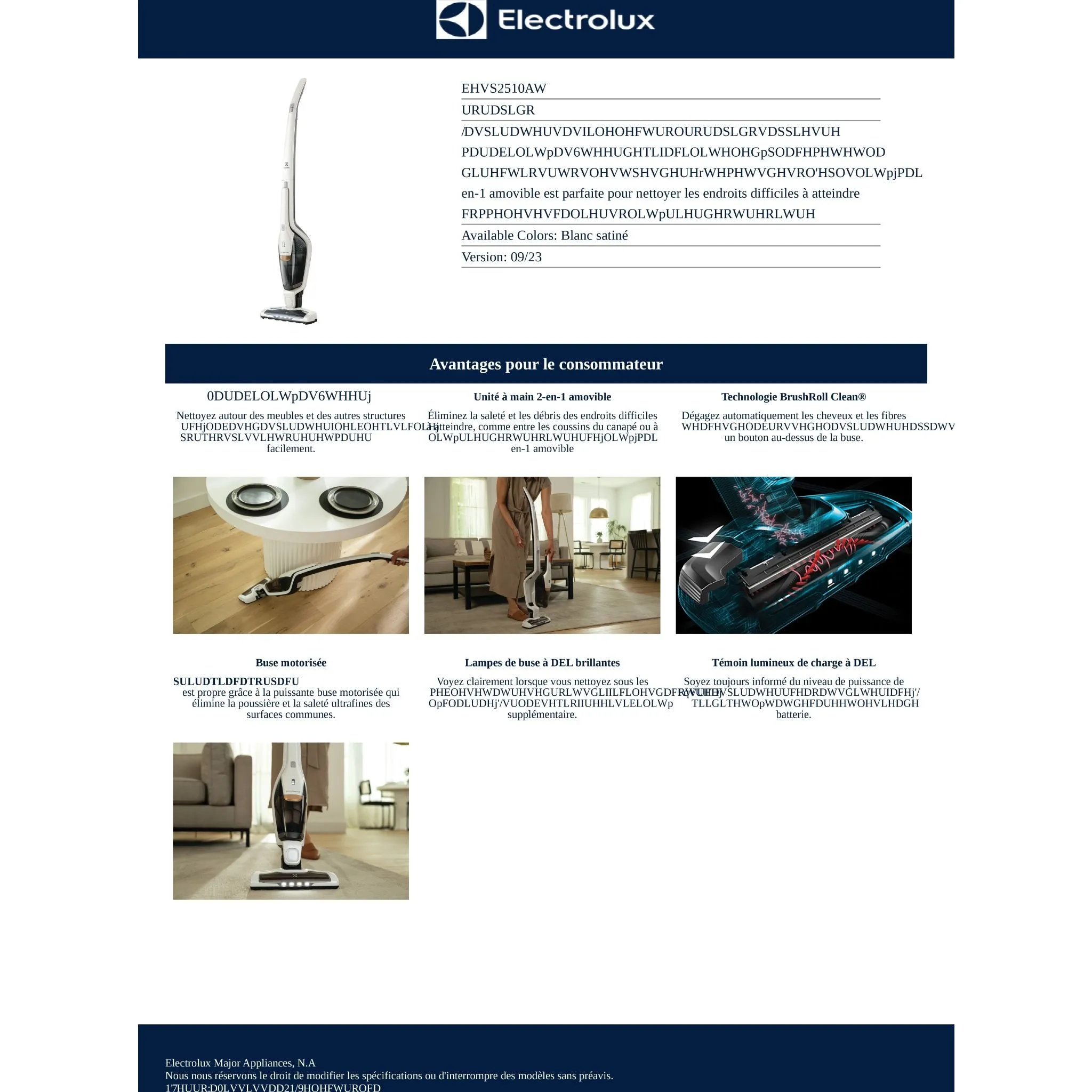 Electrolux Ergorapido Cordless 2-in-1 Vacuum (EHVS2510AW)