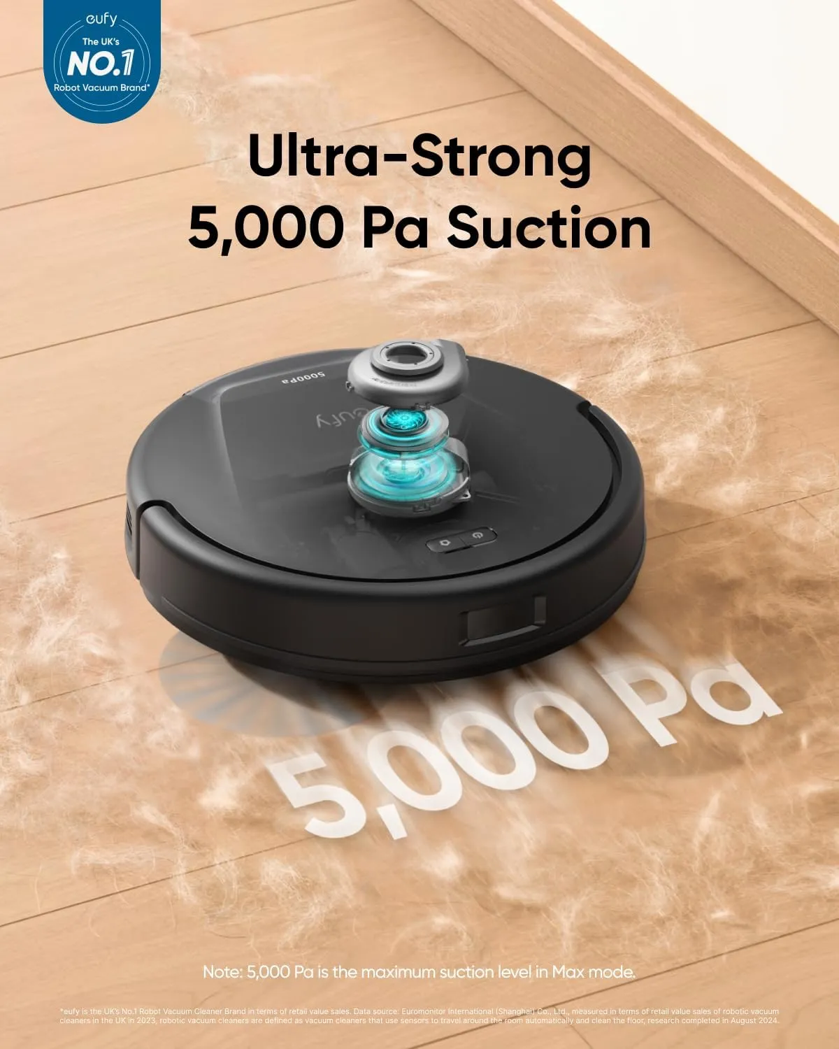 eufy L60 Robot Vacuum Cleaner, Ultra Strong 5,000 Pa, iPath Laser Navigation - Model T2267