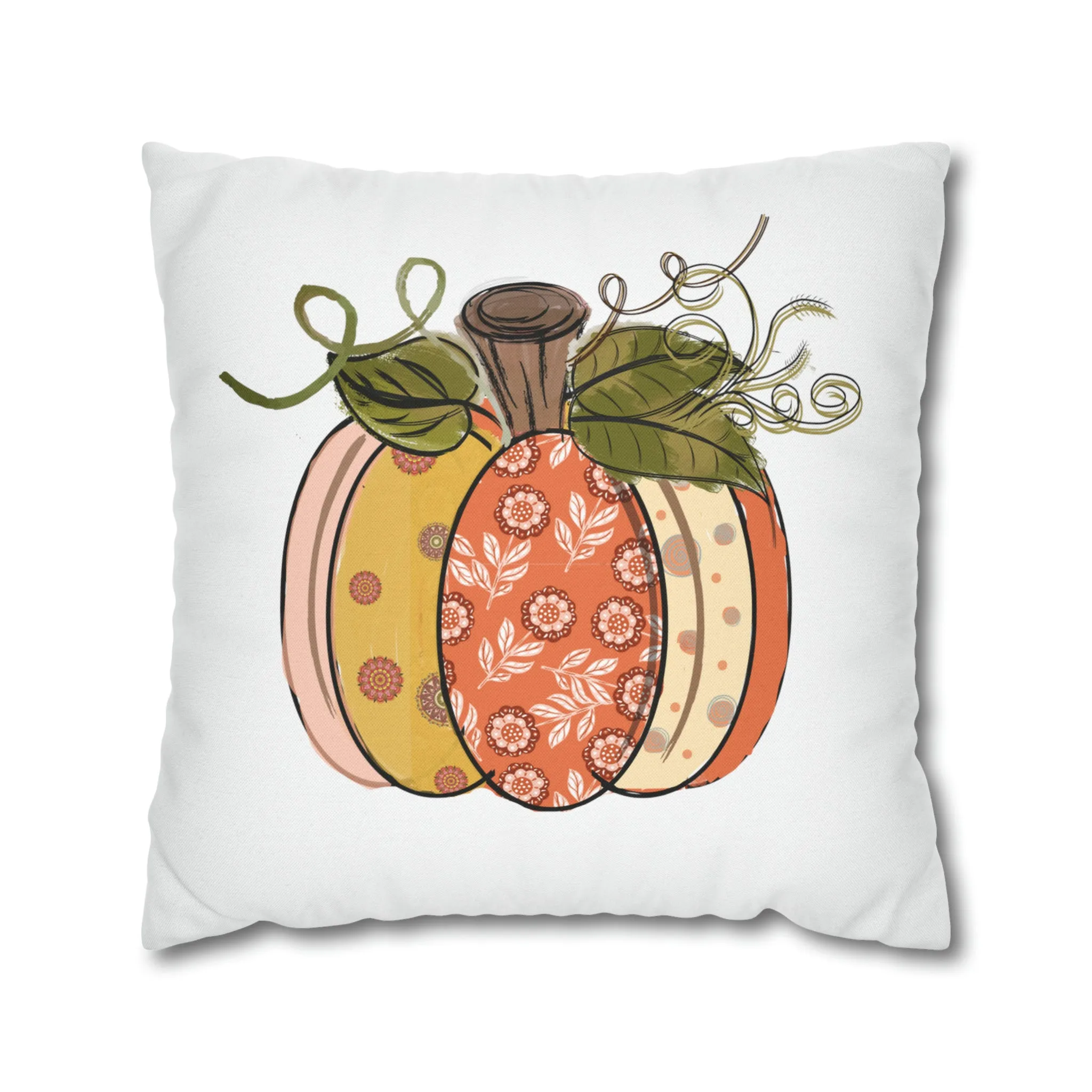 Fall Thankful Pillow Covers, Rustic Country Square covers, Country Farmhouse Decor, Pumpkin Pillowcase Set, Farmhouse