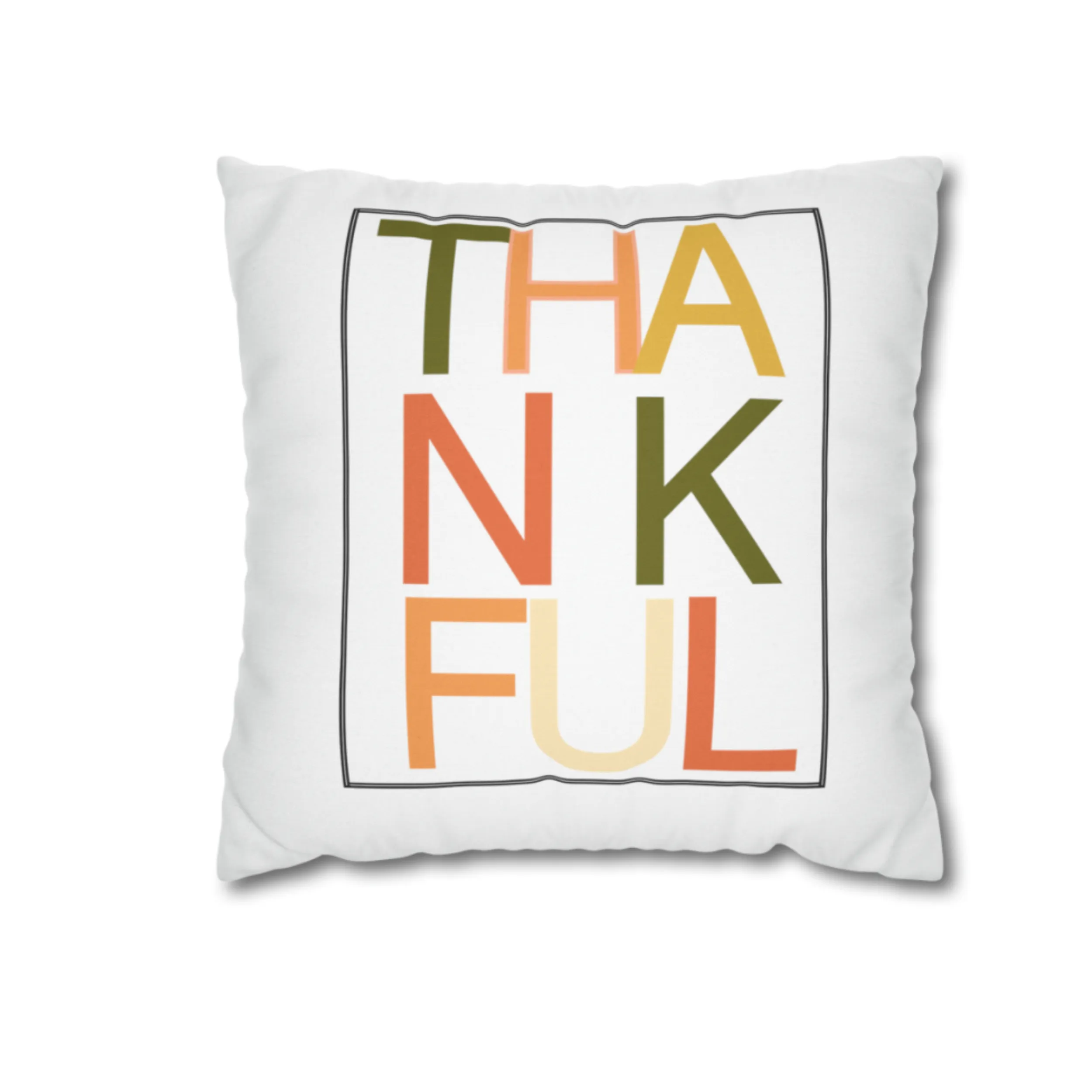 Fall Thankful Pillow Covers, Rustic Country Square covers, Country Farmhouse Decor, Pumpkin Pillowcase Set, Farmhouse