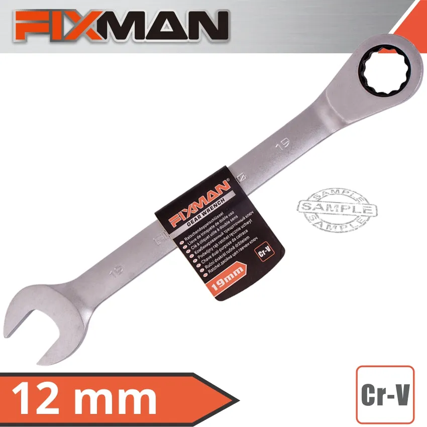 FIXMAN FIXMAN COMBINATION RATCHETING WRENCH 12MM FIX B1305