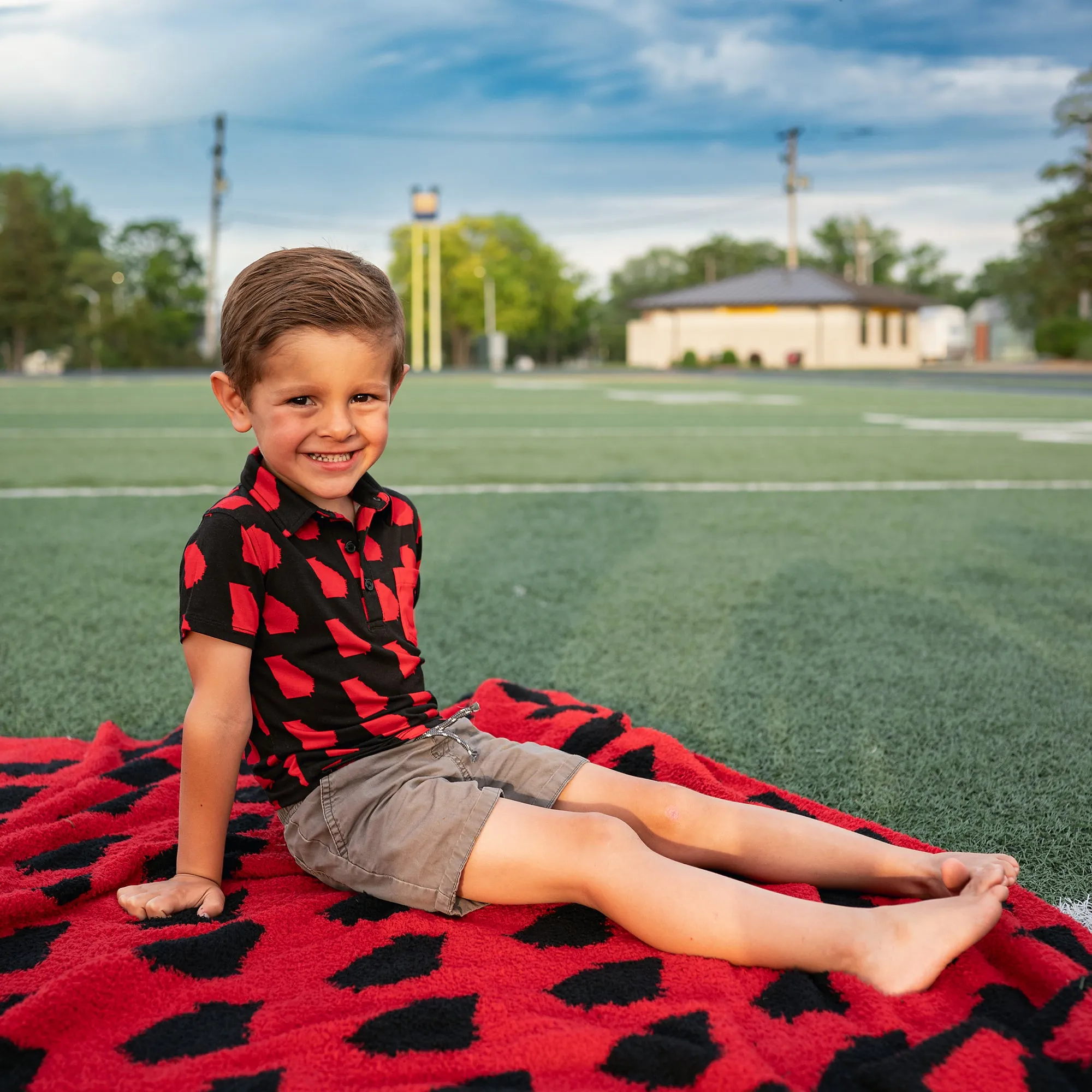 Georgia Black & Red PLUSH BLANKET