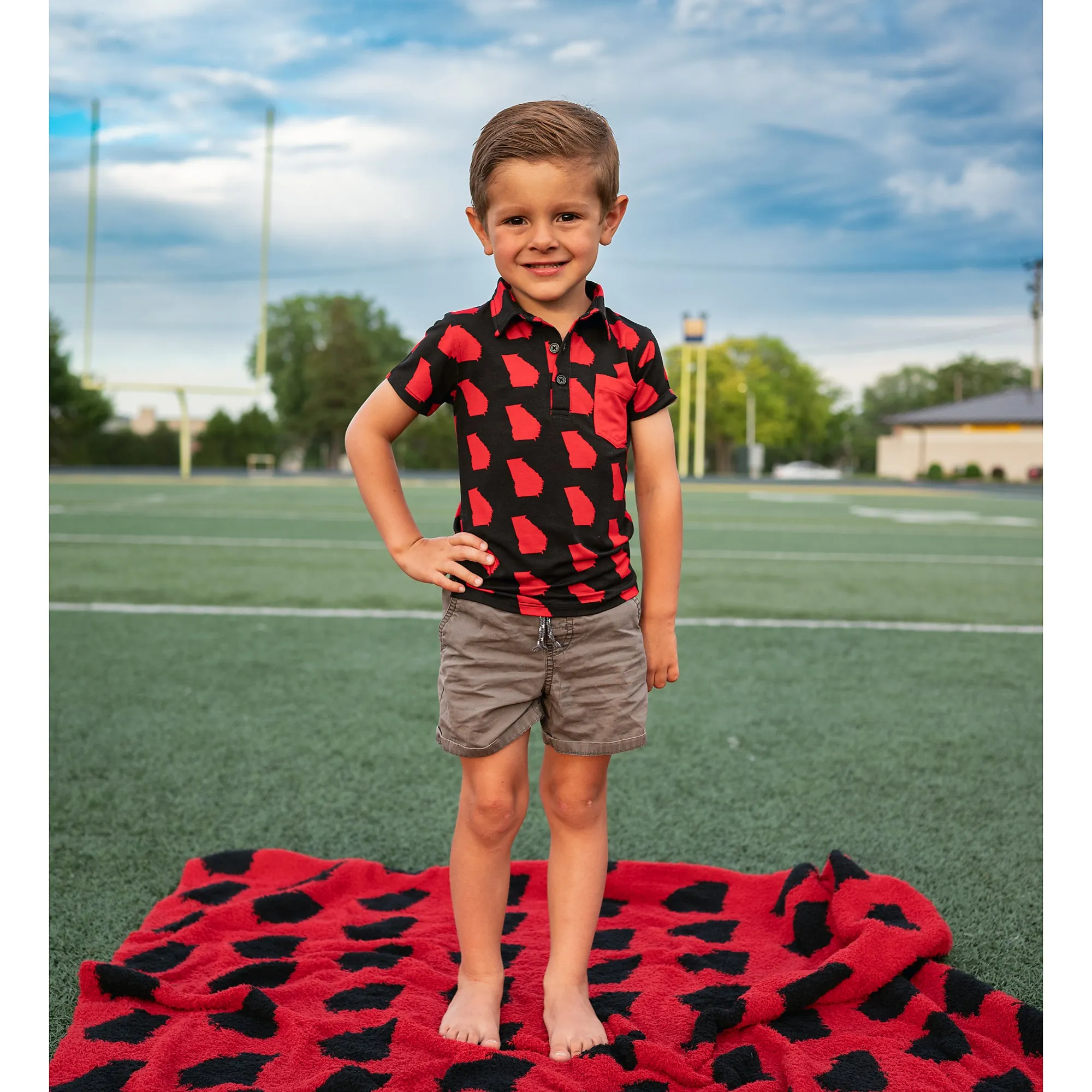 Georgia Black & Red PLUSH BLANKET