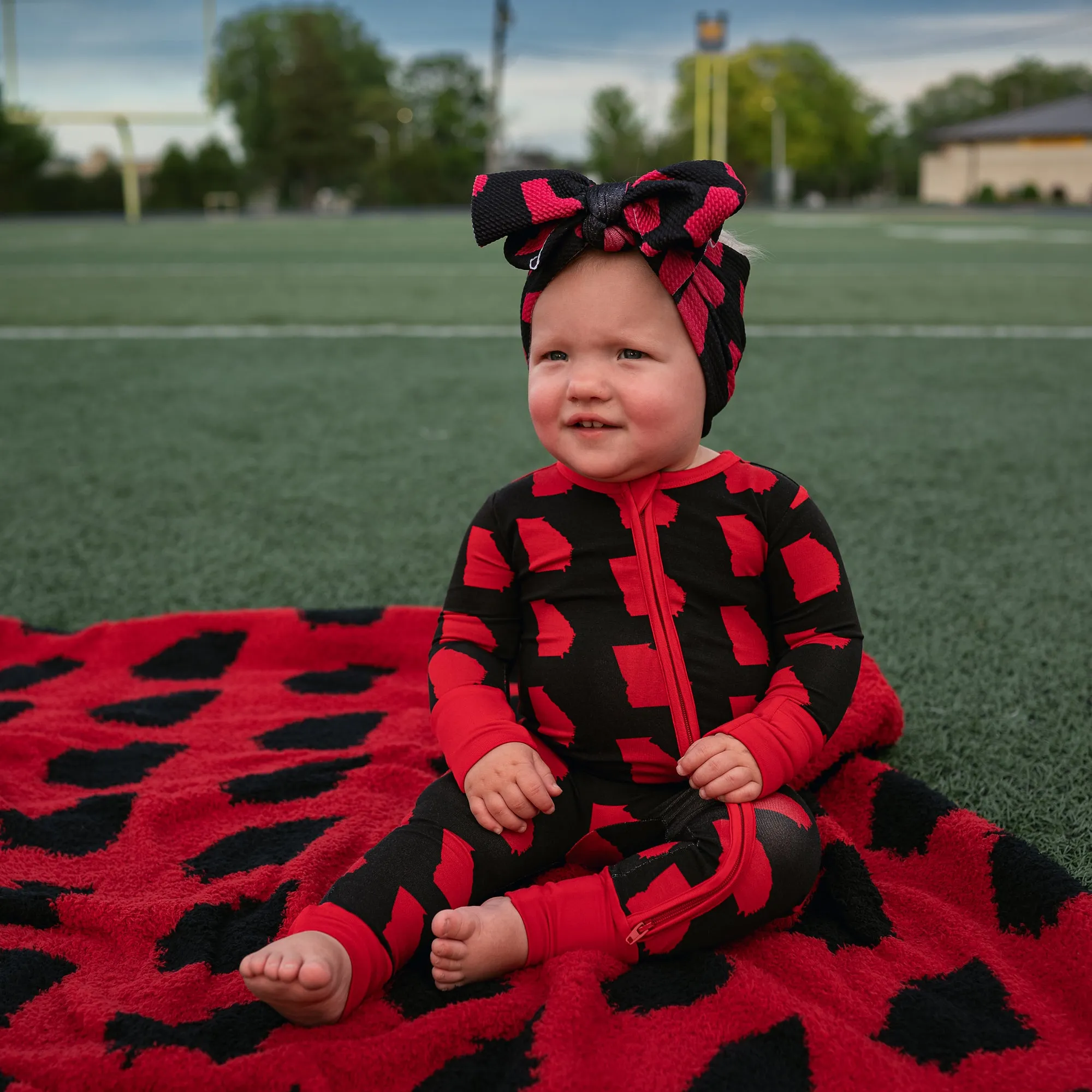 Georgia Black & Red PLUSH BLANKET