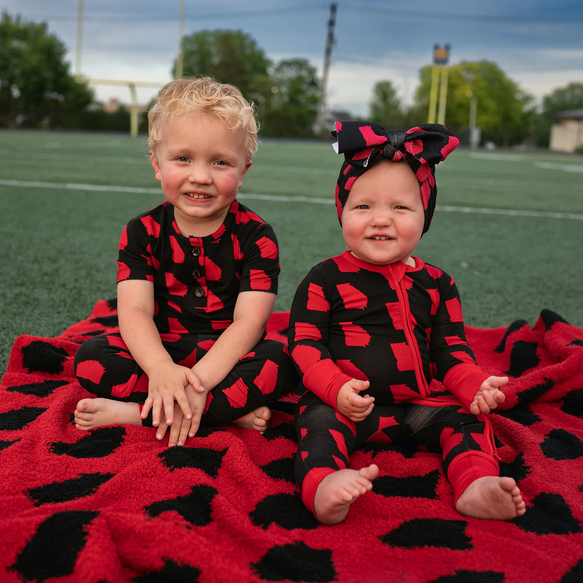 Georgia Black & Red PLUSH BLANKET